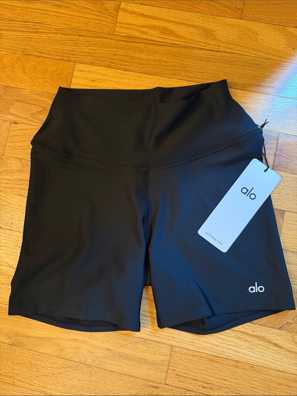 ALO Yoga Black High-Rise Bike Shorts
